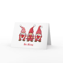 Röda gnomer med Hearts Personlig Alla hjärtans dag