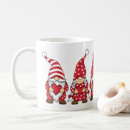 Röda gnomer med Hearts Personlig Alla hjärtans dag Kaffemugg