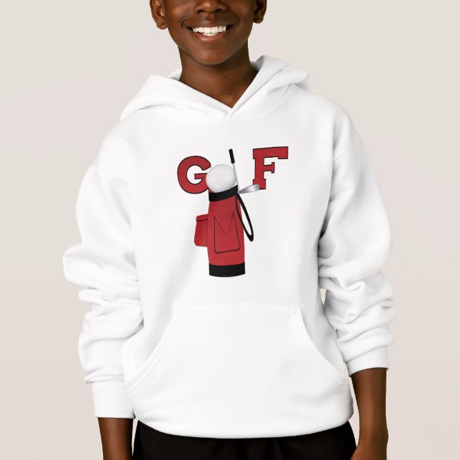 Röda Golfsportar hänger lös Tshirts och gåvor (Framsida)