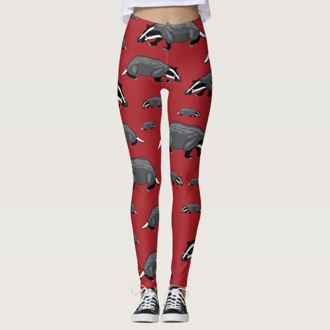 Röda Grävling Leggings (Framsida)