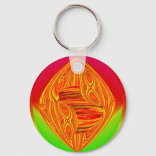 Röda gröna Colorbox Keychain Nyckelring
