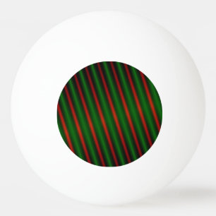 Röda & gröna randar/linjermönster pingisboll