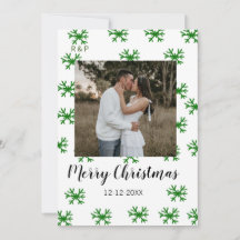 röda gröna snöflingor text foto god jul