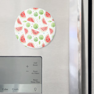 Röda Gröna Vita Vattenmeloner Födelsedag Magnet