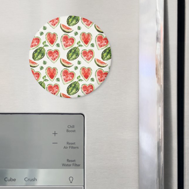 Röda Gröna Vita Vattenmeloner Hjärtan Magnet (In Situ (Fridge))