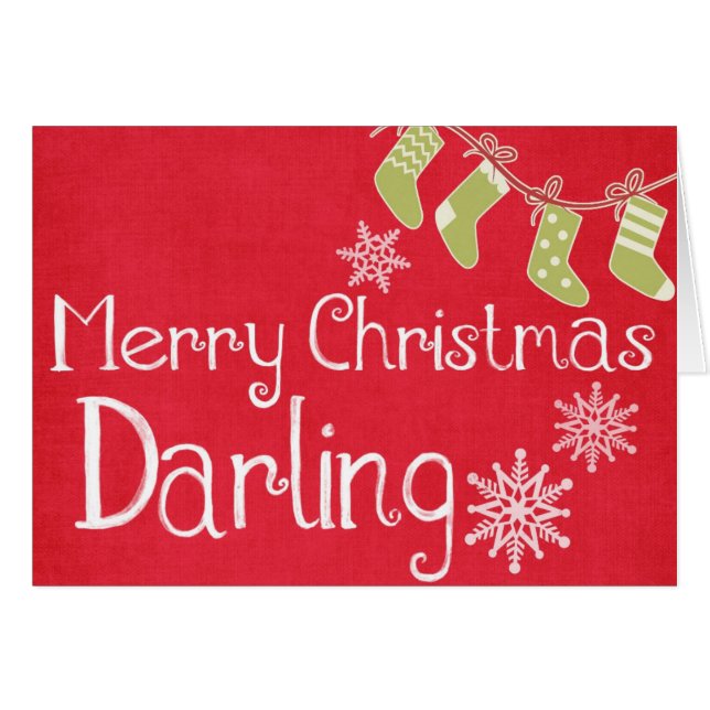 Röda Gröntar för målarfärg God jul Hälsningskort (Framsidan Horizontal)