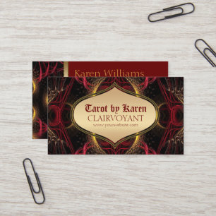 Röda gudinnatempelTarot visitkortar Visitkort