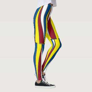 Röda Gula Blå Trianglar Leggings