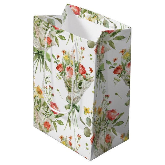 Röda gula blommor födelsedag (Framsidan Vinklad)