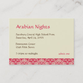 Röda guld arabiska prombbarens anpassningsbar bilj visitkort