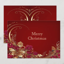 Röda Guld Blommigt-Helgdag