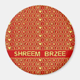 Röda Guld Chant Shreem Brzee drar till sig rikedom Magnet