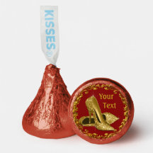 Röda Guld Höga Klackar Skor Hershey Kisses