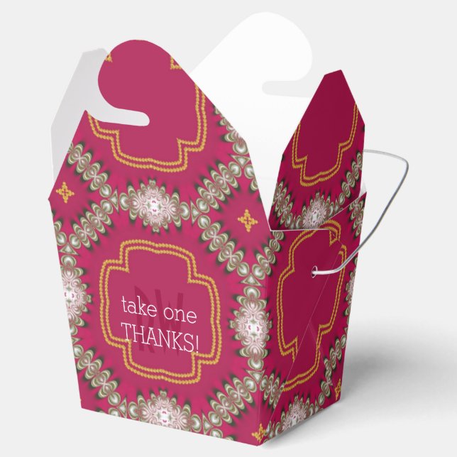 Röda Guld Östra Orientalska Take Away Förmånslådor Presentaskar (Öppnad)
