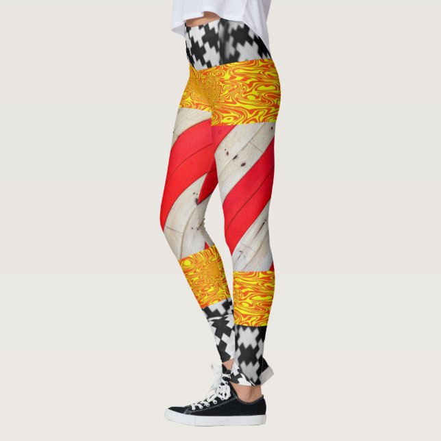 Röda Guld  Vita Leggings  (Vänster)