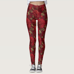 Röda Gym  Dahlias Estetiska Presentuppsättningar f Leggings