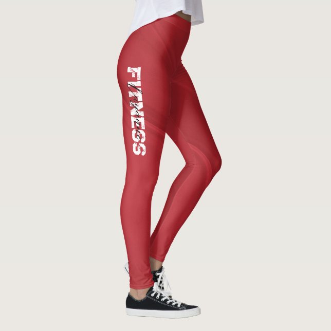 Röda Gym Yoga-Workout Leggings (Höger)