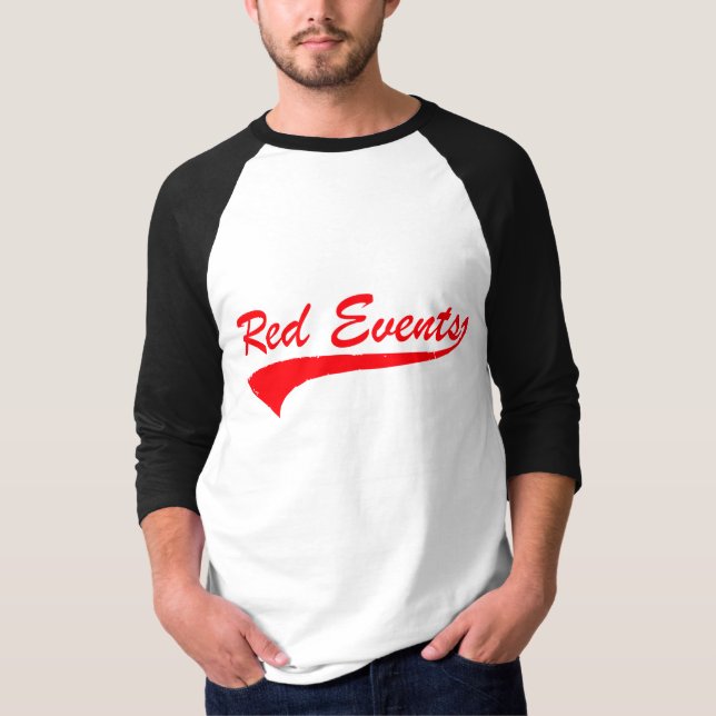 RÖDA HÄNDELSER "09" baseball Jersey 3/4 sleeve T Shirt (Framsida)
