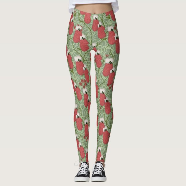Röda Handskklänningar Leggings (Framsida)