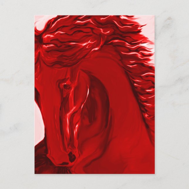 Röda Häst Postkort 21 Vykort (Framsida)