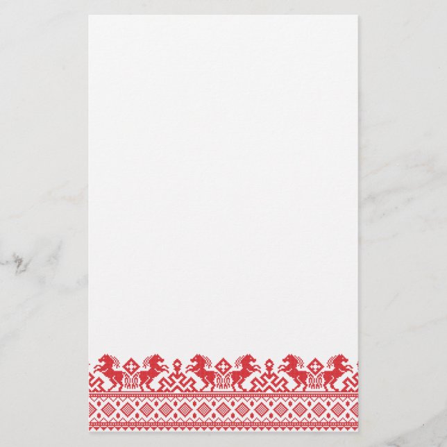 Röda hästar brevpapper (Framsida)