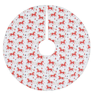 Röda Hästar Design Julgransmatta Borstad Polyester