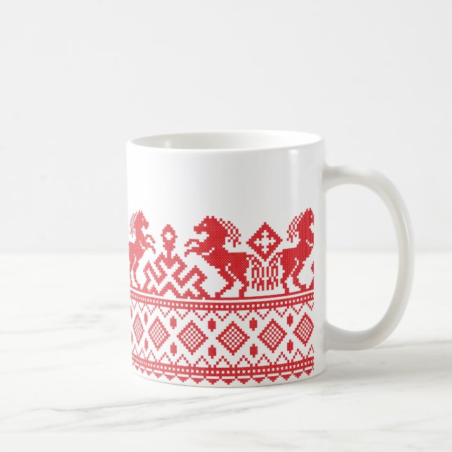 Röda hästar kaffemugg (Höger)
