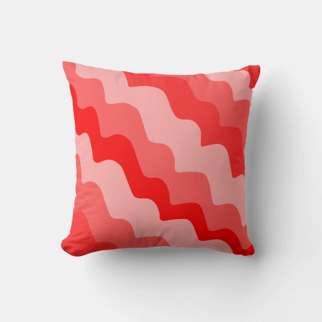 Röda havet vågigt vinkar övertoning kudde (Framsida)