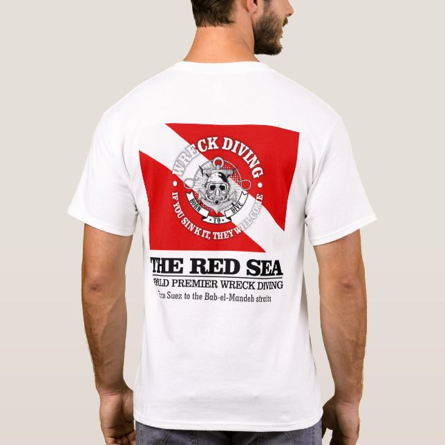 Röda havet (vrak dykning) t shirt (Baksida)