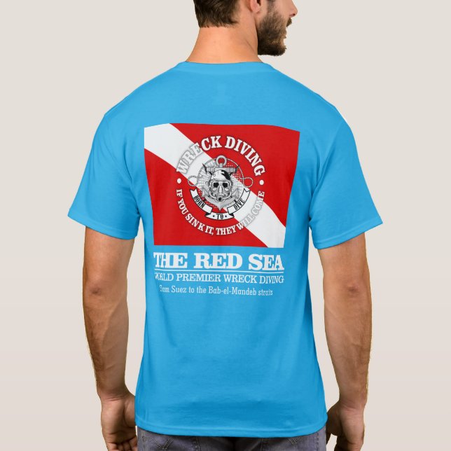 Röda havet (vrak dykning) t shirt (Baksida)