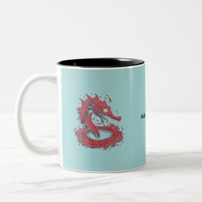 Röda havsdraken kaffemugg (Vänster)
