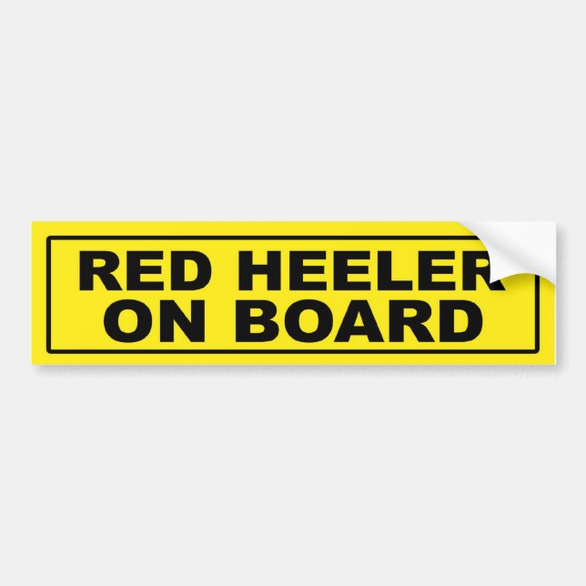 Röda Heeler ombord Bildekal (Framsidan)