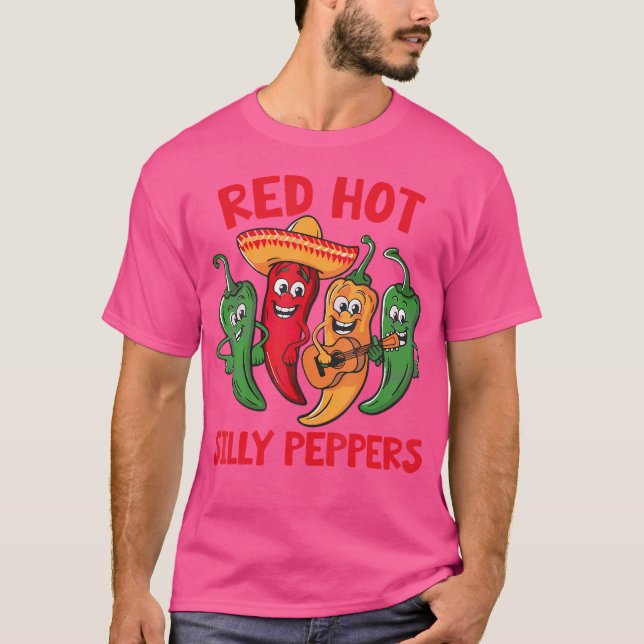Röda heta dumma paprikor t shirt (Framsida)
