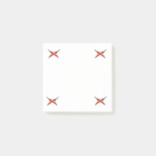 Röda heta paprikor konst post-it block