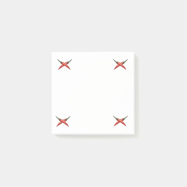 Röda heta paprikor konst post-it block (Framsida)