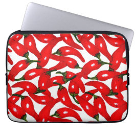 Röda heta paprikor kryddiga laptop fodral