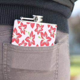 Röda Hibiscus, Röda blommor, Mönster av blommor Fickplunta