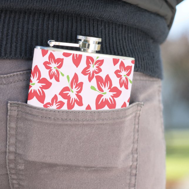 Röda Hibiscus, Röda blommor, Mönster av blommor Fickplunta (In Situ)