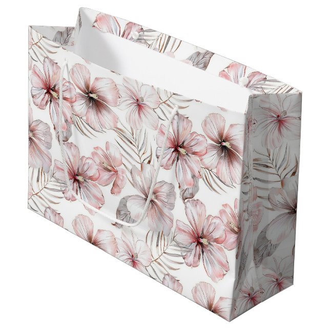 Röda hibiskusblommor födelsedag (Framsidan Vinklad)