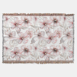Röda hibiskusblommor födelsedag filt