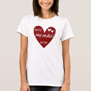 Röda hjärta Bästa Memaw någonsin T-shirts och pres