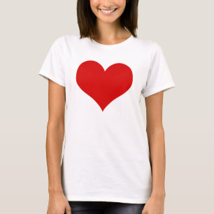 Röda hjärtakvinna grundläggande T-tröja T Shirt