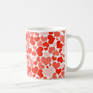 Röda Hjärtan Bakgrund Kaffemugg