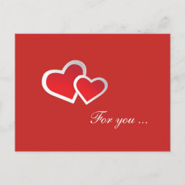 Röda hjärtan för dig.. Anpassa Vykort
