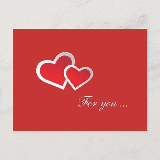 Röda hjärtan för dig.. Anpassa Vykort (Framsida)
