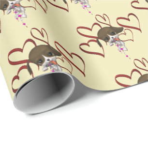 Röda hjärtan från kvalster presentpapper