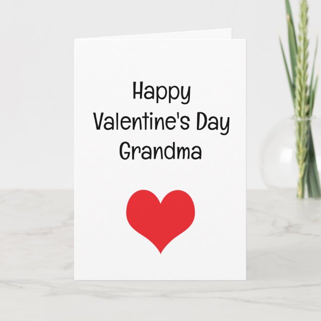 Röda hjärtan Glad Alla Hjärtans Dag Mormor Kort (Framsida)