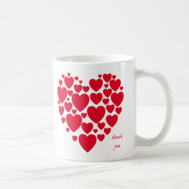 Röda hjärtan kaffemugg