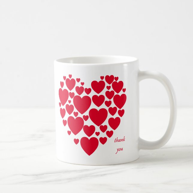 Röda hjärtan kaffemugg (Höger)