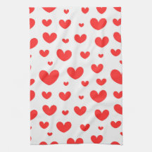 Röda hjärtan Kitchen Towels